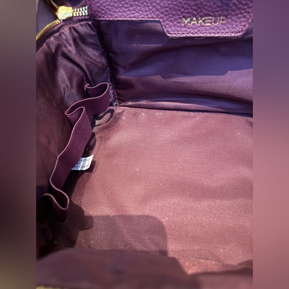 Pre-Owned Tartan and Twine Red Faux Leather 2 Compartment Makeup Bag - Picture 8 of 8